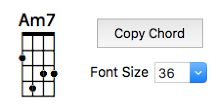 Copy Ukulele Chord Font